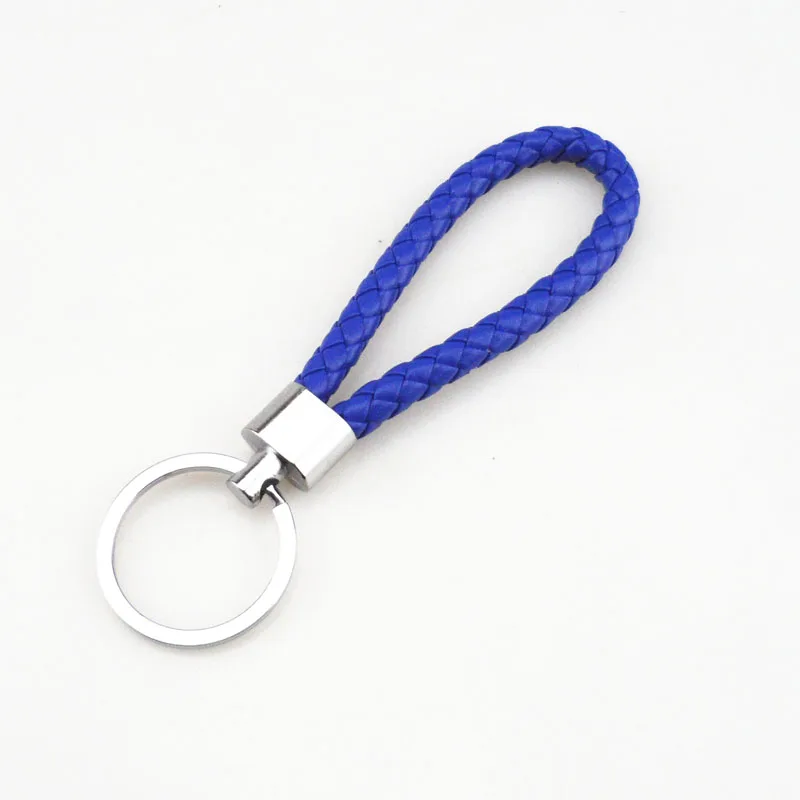 car Hand-woven leather rope keychain gift for Peugeot 206 207 208 301 307 308 407 2008 3008 4008 images - 6