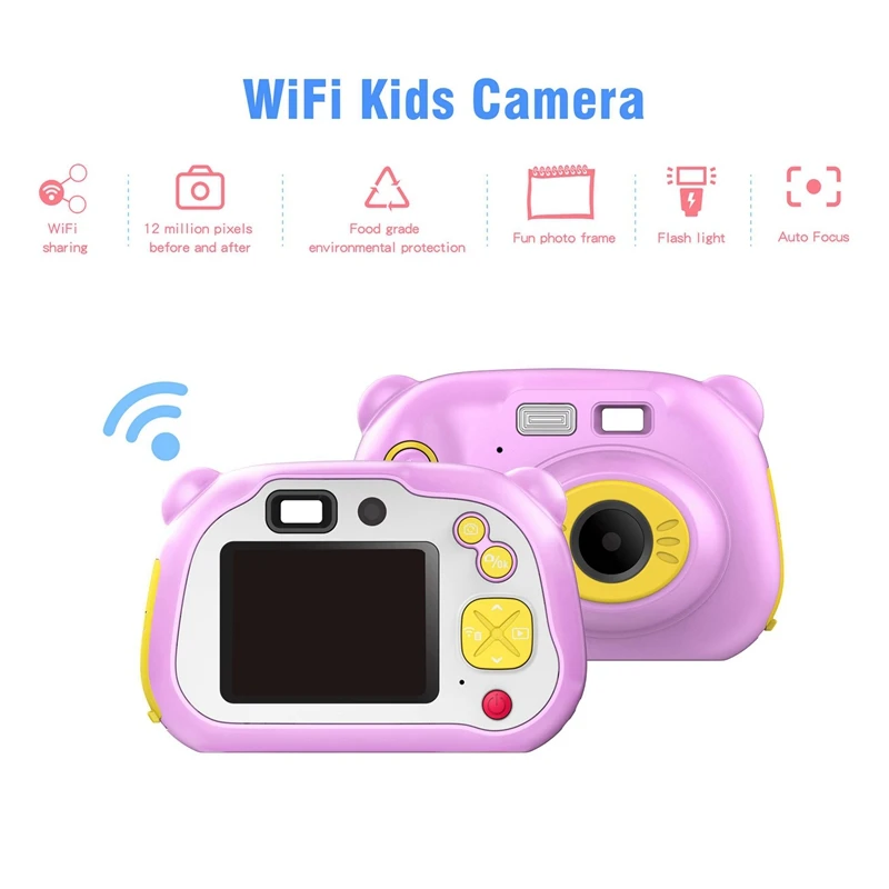 Детская камера Wi Fi 2 Дюймовая HD цифровая Двойная автофокус и со вспышкой