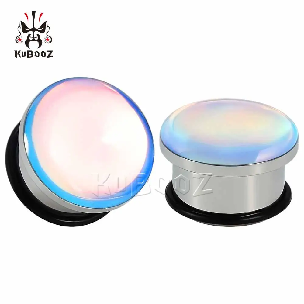 KUBOOZ из нержавеющей стали, тоннель для уха, пробки, измерительные приборы, растяжки, пирсинг, ювелирные расширители, модные серьги, 2 мм до 16 мм, 10 шт./лот