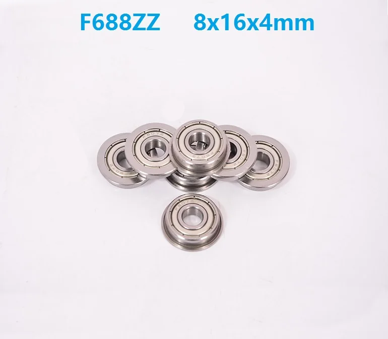 100pcs/lot F688ZZ F688 ZZ Z 8x16x4 mm flange Deep Groove Ball Bearing Miniature 8*16*4mm Flanged F 688ZZ | Обустройство дома