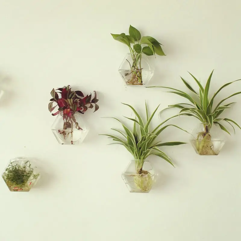 Стекло ваза для цветов украшение дома Hexago decoratives аудио рекордер сосудисто