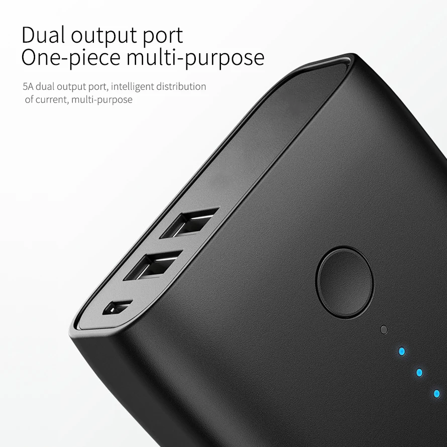 EU/US Foldable Plug 2 in 1 USB Charger Power Bank 5000mah Auto Power Off Fast Charging Powerbank Dual USB External Battery