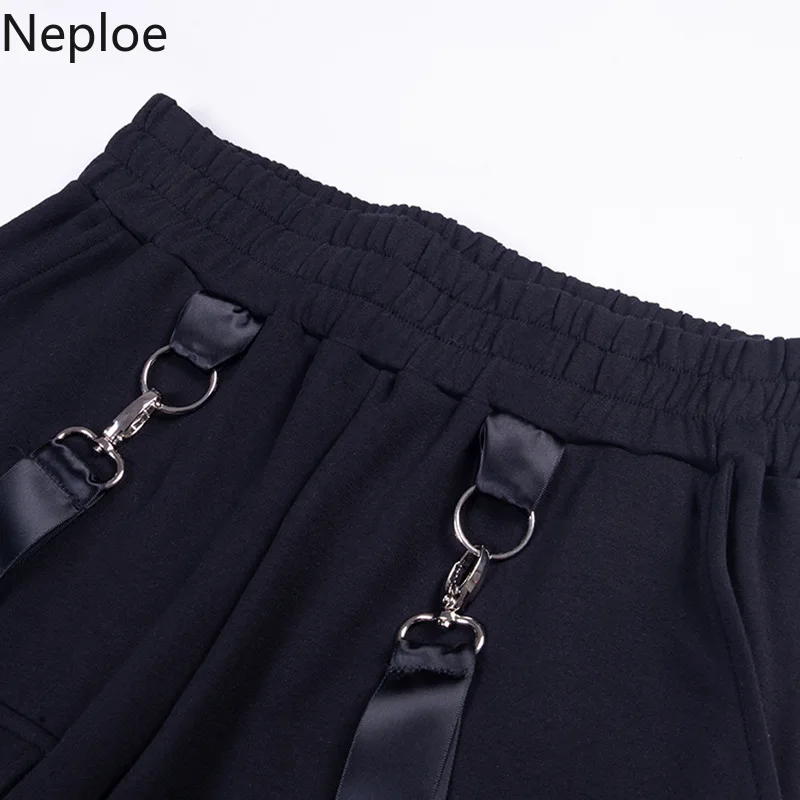 Женские брюки на лямках Neploes BF Style повседневные облегающие длиной до щиколотки с