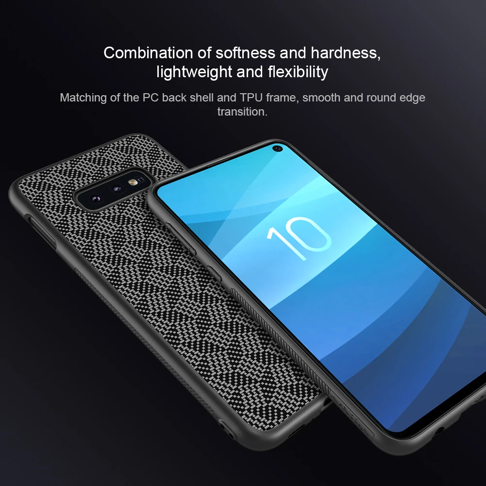 Nillkin плед Чехол для samsung Galaxy S10e химическое волокно случаях телефон оболочки жесткий задняя крышка