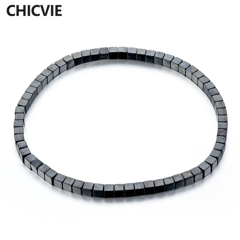 CHICVIE 2018 черный квадратный на заказ мужской браслет из нержавеющей стали браслеты