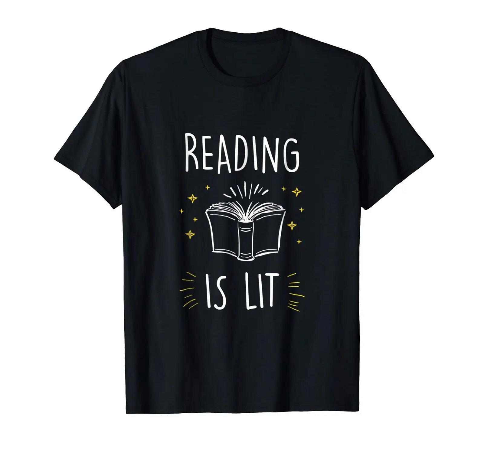 Черная футболка для чтения с надписью Reading Is Lit повседневная мужская унисекс