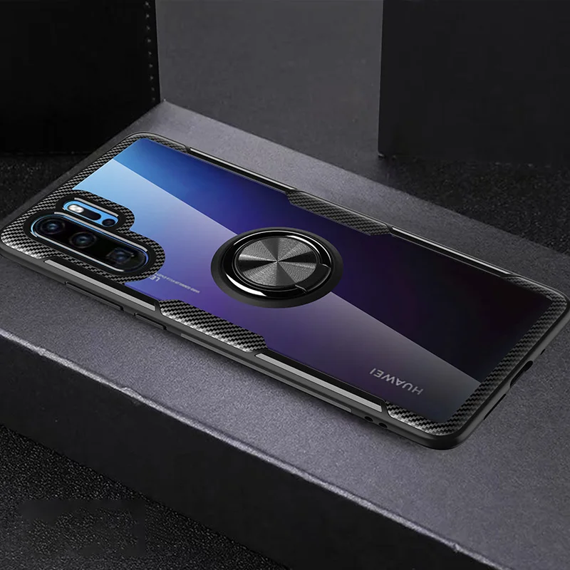 Full Black ZNP Роскошная подставка с магнитным кольцом чехол для huawei P30 P20 Pro держатель чехол s для huawei mate 20 Pro huawei P20 P30 Lite чехол - Цвет: Full Black