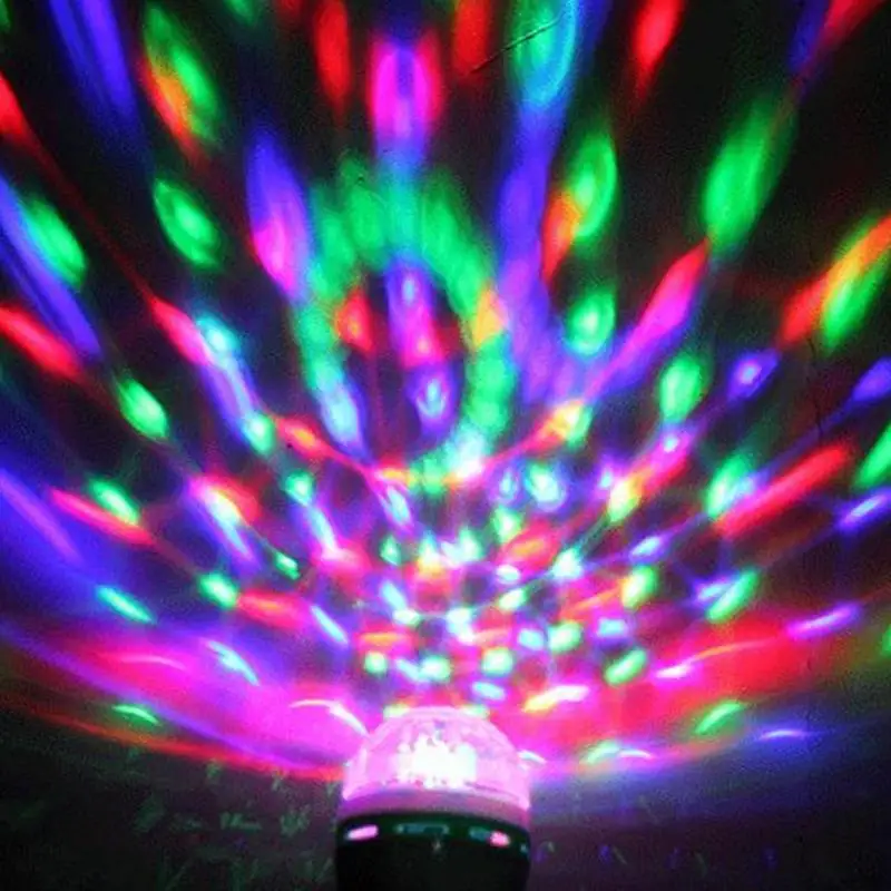 3 Вт цветной диско шар Авто вращающийся RGB LED лампа сценический светильник KTV ing