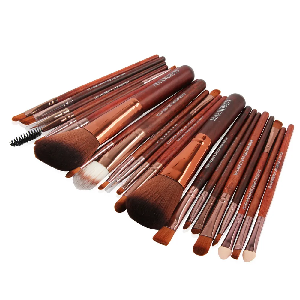 

MAANGE 22pcs Makeup Brush Set Natural Hair Blusher Eye Shadow Powder Brushes Set Kit Cosmetics Tool ja30ja11