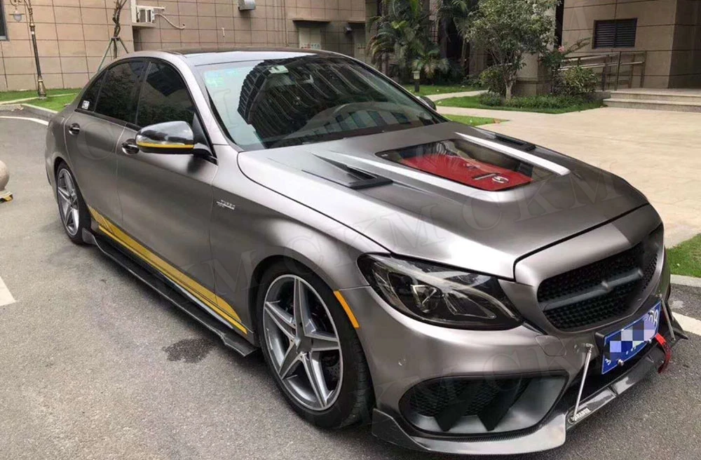 Передний бампер из углеродного волокна для C43 AMG Крышка вентиляционного