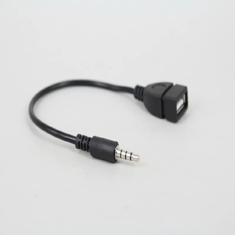 Соединительный кабель с автопортом 3 5 мм на Usb мама для Otg аудио линии U-диск