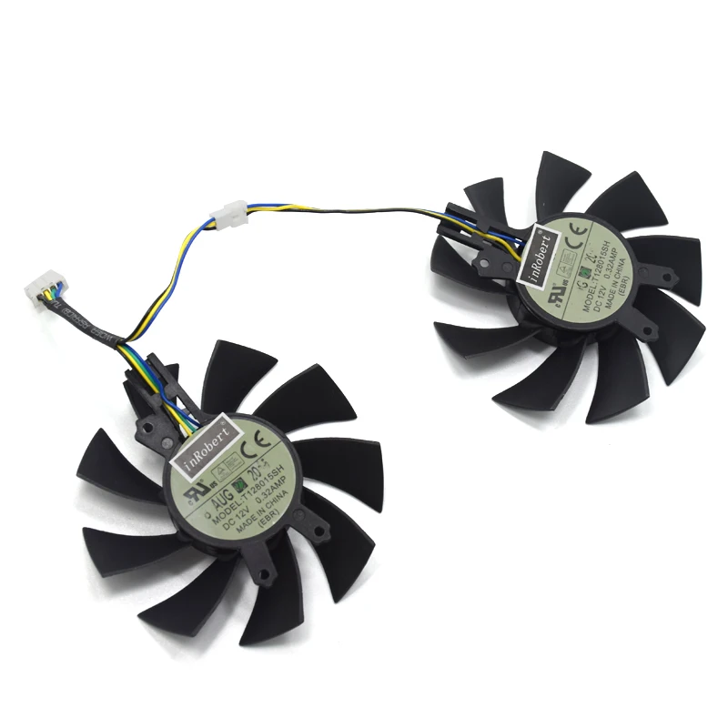 Видеокарта T128015SH 75 мм 49*46*17 0 32 дюйма 4 контактный разъем для Hasee GM50Ti GTX750Ti GTX950