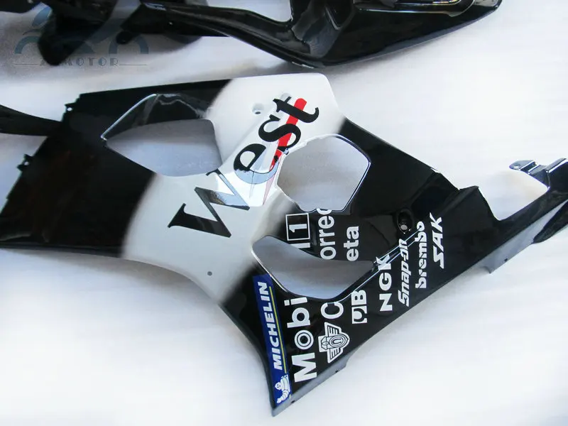 Custom full Fairing kits for Suzuki K3 K4 GSXR 1000 2003 2004 motorcycle sport ABS fairings kit GSXR 1000 03 04 black west BD12