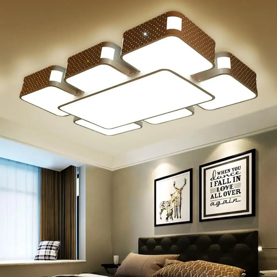 Современная прямоугольная акриловая светодиодная люстра светодиодные лампы