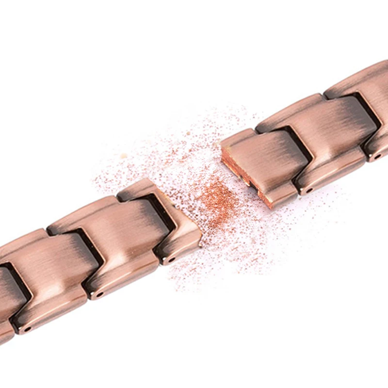 Hottime Elegant Pure Copper Magnetic Therapy Bracelet Pain Relief for Arthritis and Carpal Tunnel Healing Men's Fashion Jewelry|Цепочки и