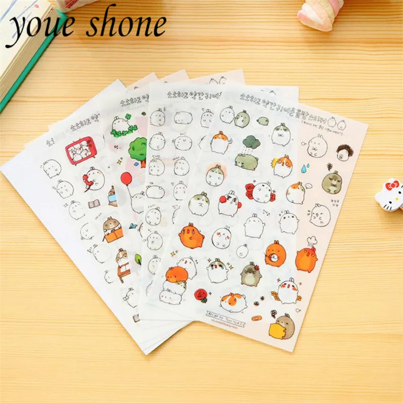 6 шт./1 комплект прозрачные наклейки на альбом с кроликом для скрапбукинга |