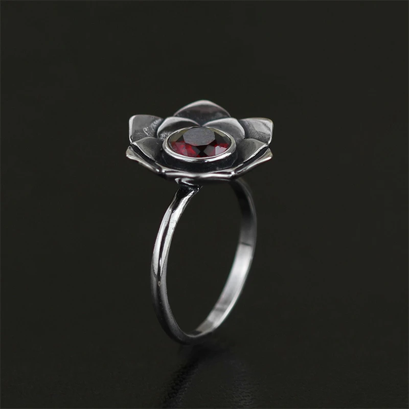 Lotus Fun Moment реального 925 пробы серебро Натуральный камень творческий ручной Модные