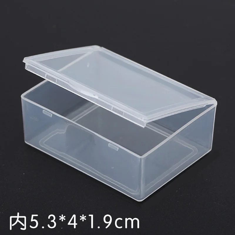 Free Shipping Transparent Plastic Small square Boxes Packaging Storage Box With Lid for jewelry box Accessories Finishing | Дом и сад
