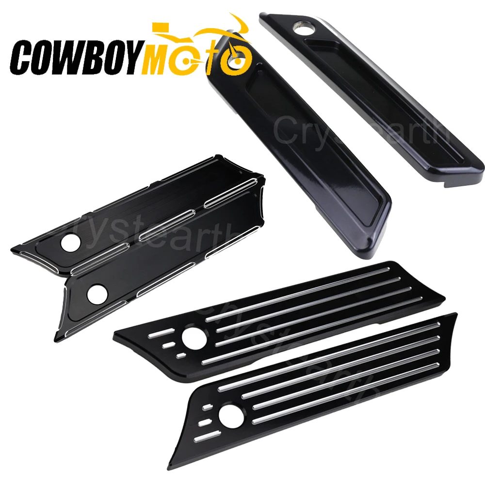 Motorcycle Saddlebag Saddle Bag Latch Covers For Harley Touring Road King Street Electra Glide 2014 2015 2016 2017 2018 | Автомобили и