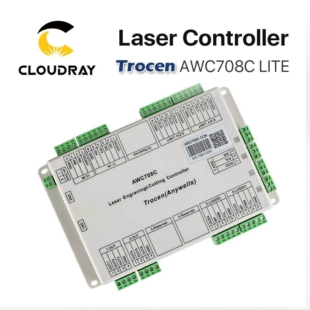 Cloudray trocen Anywells AWC708C LITE Co2 лазерный контроллер Системы для лазерной гравировки и резки заменить AWC608C