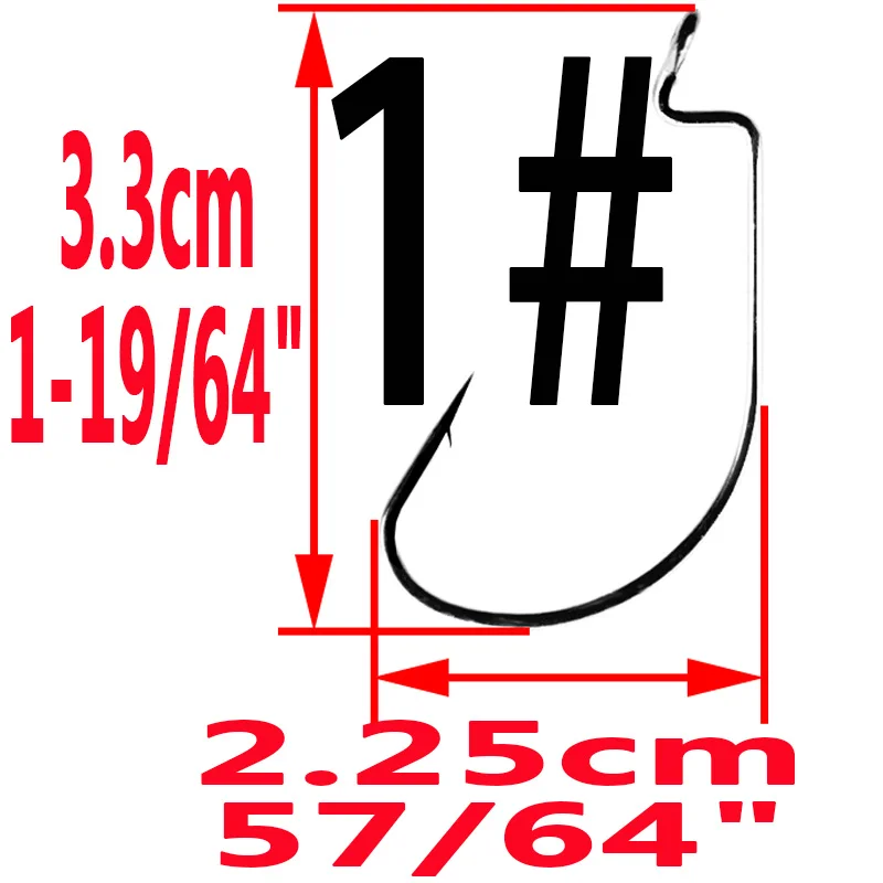 size 1 Рыболовные крючки из высокоуглеродистой стали, 50 шт., 8#6#4#2#1#1/0# до 5/0# крючковый крючок, приманка, червь, Pesca для мягкой приманки, снасти, аксессуары - Цвет: size 1