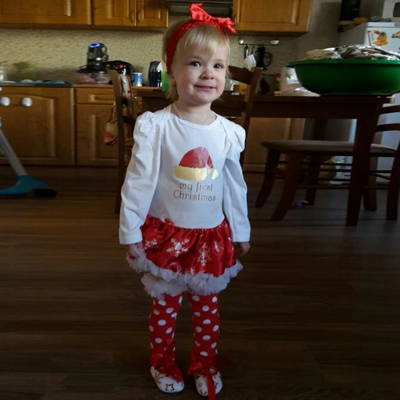 Детские комбинезоны на Рождество Костюмы для маленьких девочек Кружевные с