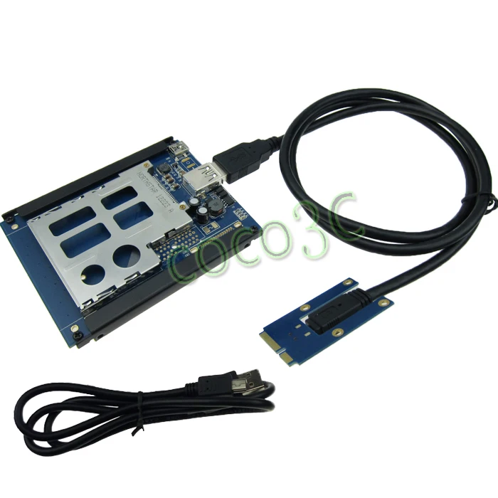 Половина/полный Размеры Mini PCIe USB 2.0 для expresscard 54/34 слот адаптер PCI Express карты мини