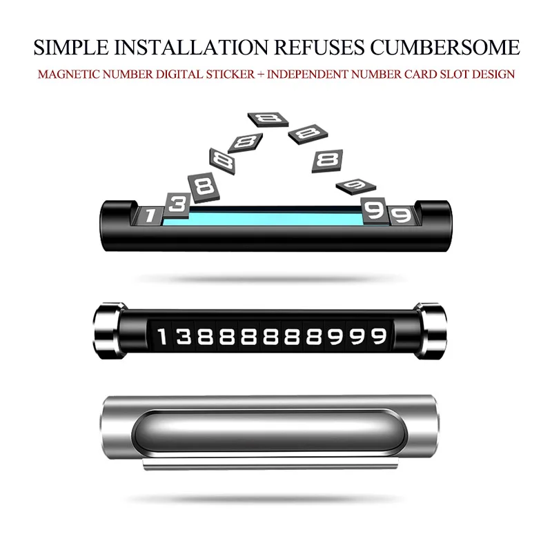 Автомобильная Временная парковочная карта поворотная табличка с номером