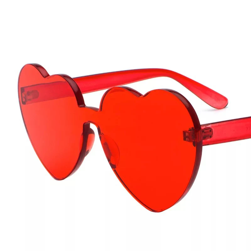 Gafas de sol con diseño de amor para hombre y mujer, lentes reflectantes Rojas, de plástico de gran tamaño, baratas, venta al por mayor