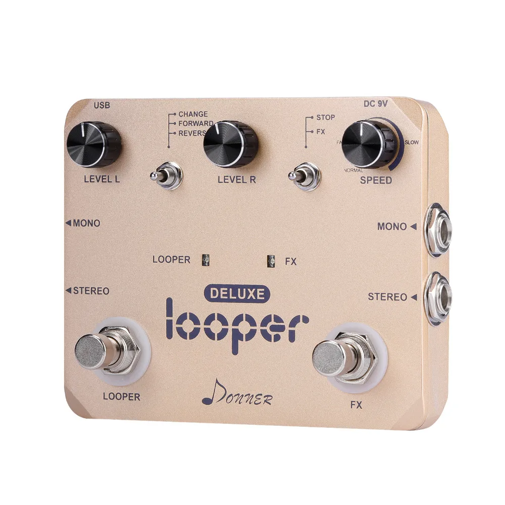 Педаль для гитары Donner Deluxe Looper 10 минут неограниченный контроль задержки