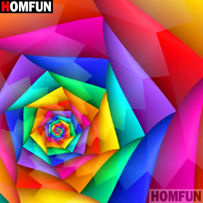 

Алмазная 5D картина HOMFUN «сделай сам», вышивка крестиком с полными квадратными/круглыми стразами, «красочный узор», домашний декор, A19587