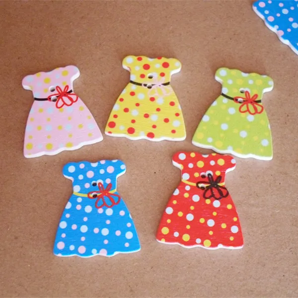 Nueva 30 unids madera de costura Скрапбукинг сапоги для скрапбукинга vestido mezen forma 3 5 cm x 0 Free