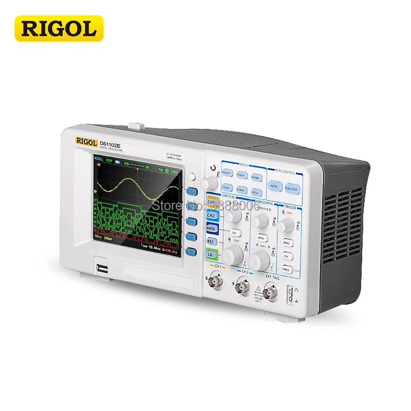 Горячая RIGOL DS1102E Цифровой осциллограф 2 аналоговых канала 100 МГц полоса пропускания 1GSa/S осциллограф лучше, чем DSO5102P