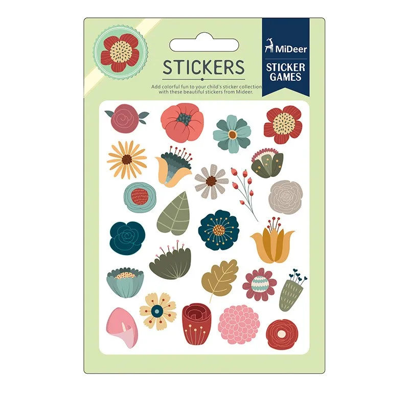 Flower series Дети Мини Красочный мультфильм тема DIY мини-наклейка игрушка Kinder Garten классический подарок игрушки - Цвет: Flower series