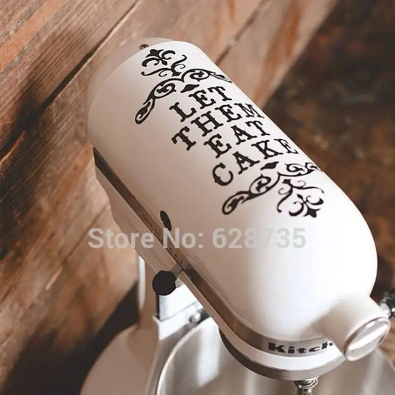 Кухня idea Gift Виниловая Damask Mixer Sticker Let theat Eat Cake декорация для дома декор кухни