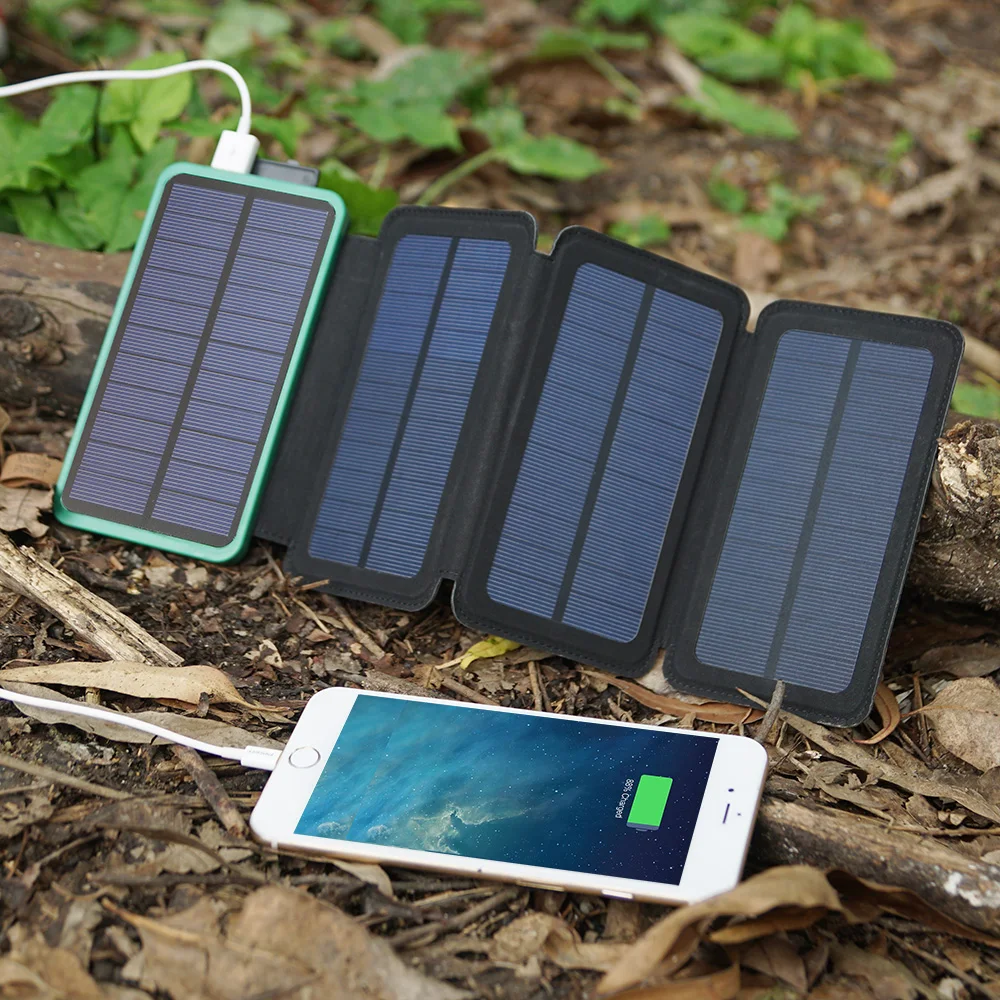 X-DRAGON Портативный Солнечный Зарядное устройство 10000 mAh Мощность банк внешний