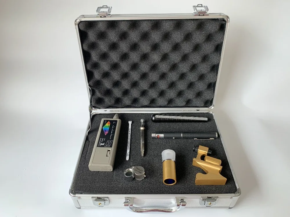 New! Professional Diamond Tester Tool Set in Box, with Clarity, Size, Color, Cutting Testing, Jewelry Making Tool Set