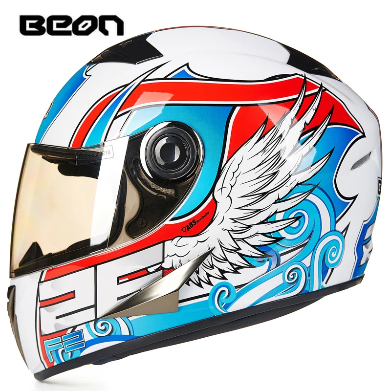 Brand BEON Full Face Helmet retro Motorcycle Helmets Classic Kart Racing helmet motociclistas capacete ECE Approved B-500 | Автомобили и