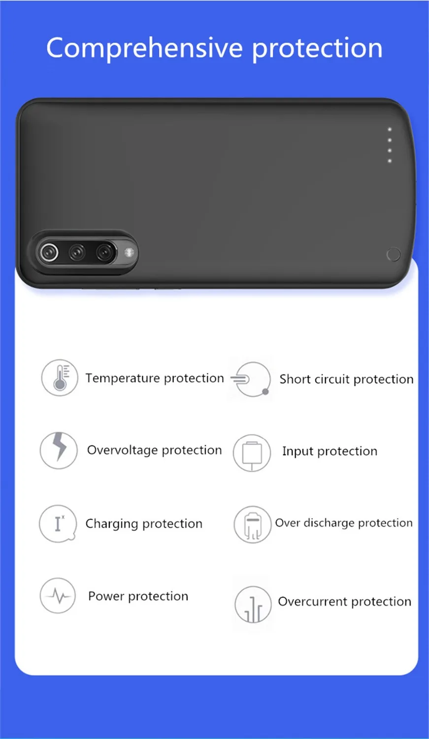 6500 мАч Power Bank зарядное устройство чехол для Xiaomi Mi 9 ультра тонкий телефона зарядки