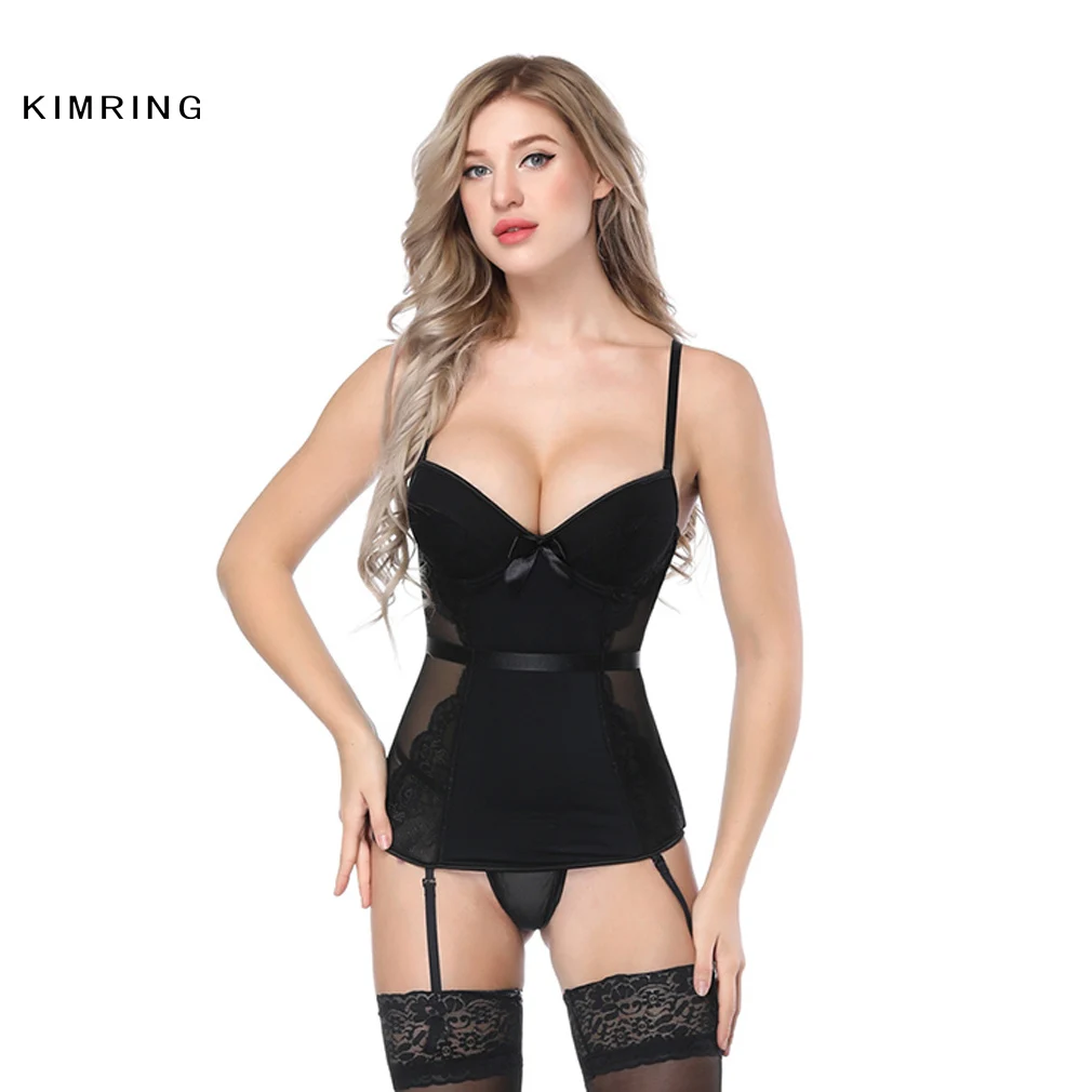 Сексуальный корсет бюстье Kimring экзотическое нижнее белье цветочное кружевное