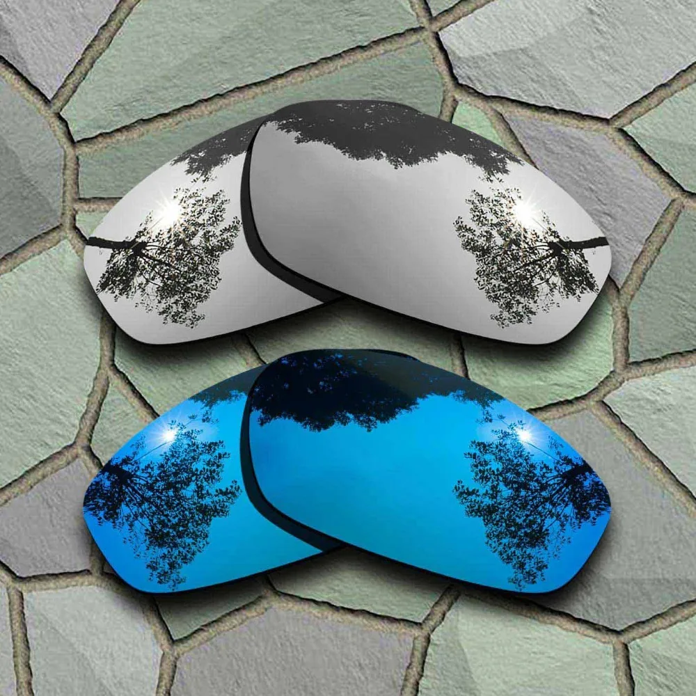 Chrome&Sky Blue Sunglasses Polarized Replacement Lenses for Oakley Blender