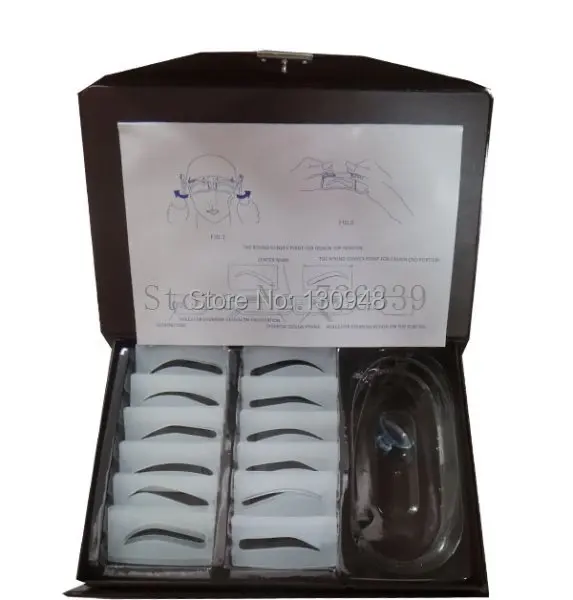 12 видов стилей идеальный формовочный трафарет для бровей набор и дизайн шаблон