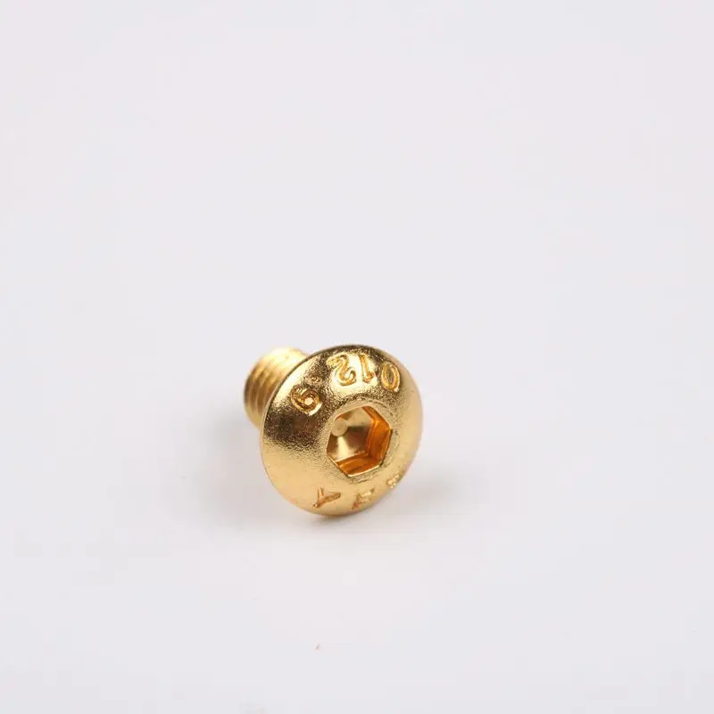 Gold Round 40 шт./партия M4* 6 внутренние шестигранные винты нож Инструменты для "сделай сам" Материал Ручка ножа пластина крепежные части - Цвет: Gold Round