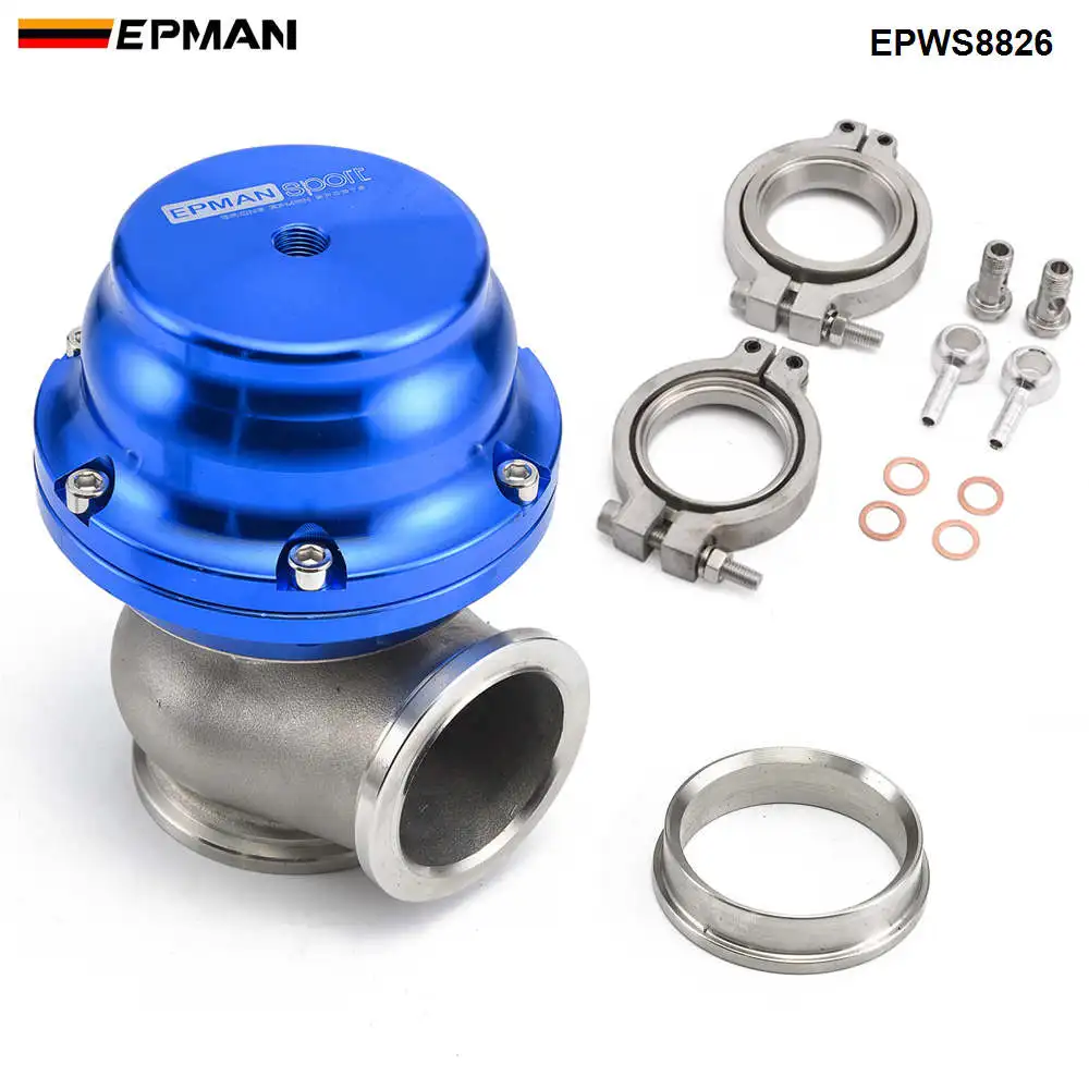 Синий Epman Racing 44 мм турбонаддув коллекторная выхлопная труба Turbo Boost V-band зажим сточные ворота EPWS8826 - Цвет: Синий