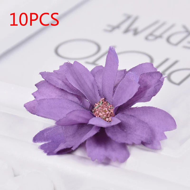 10 Распродажа 10 шт./компл. многослойная Цветочная головка День рождения Свадебные украшения дома DIY Искусственные цветы - Цвет: 10