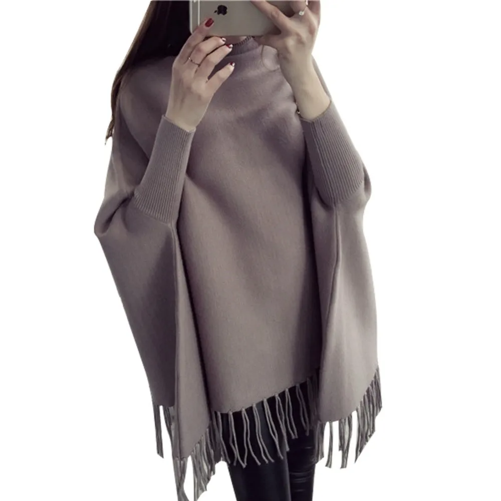 2017 весенне-зимние свитера с крыльями летучей мыши пончо небесно-голубая