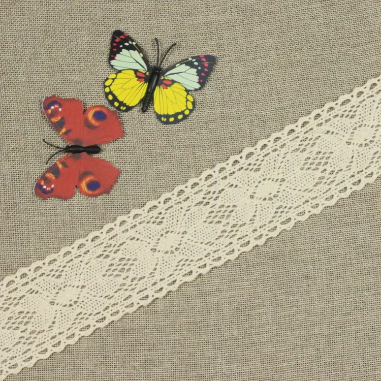 African Cotton Lace Ribbon Fabric Furnishing Warp Knitting Embellishments For Cloth Or Bag Trim Laces DIY Scrapbooking | Дом и сад