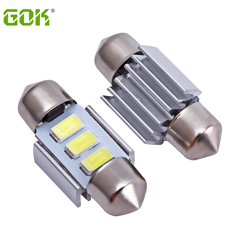 10 шт./лот гирлянда 31 мм купольная 3SMD 5630 5730 СВЕТОДИОД CANBUS освещение для салона