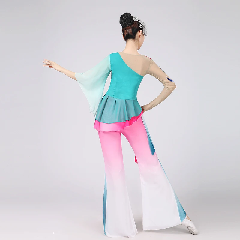 Новый Классический танцевальный костюм женский квадратный для