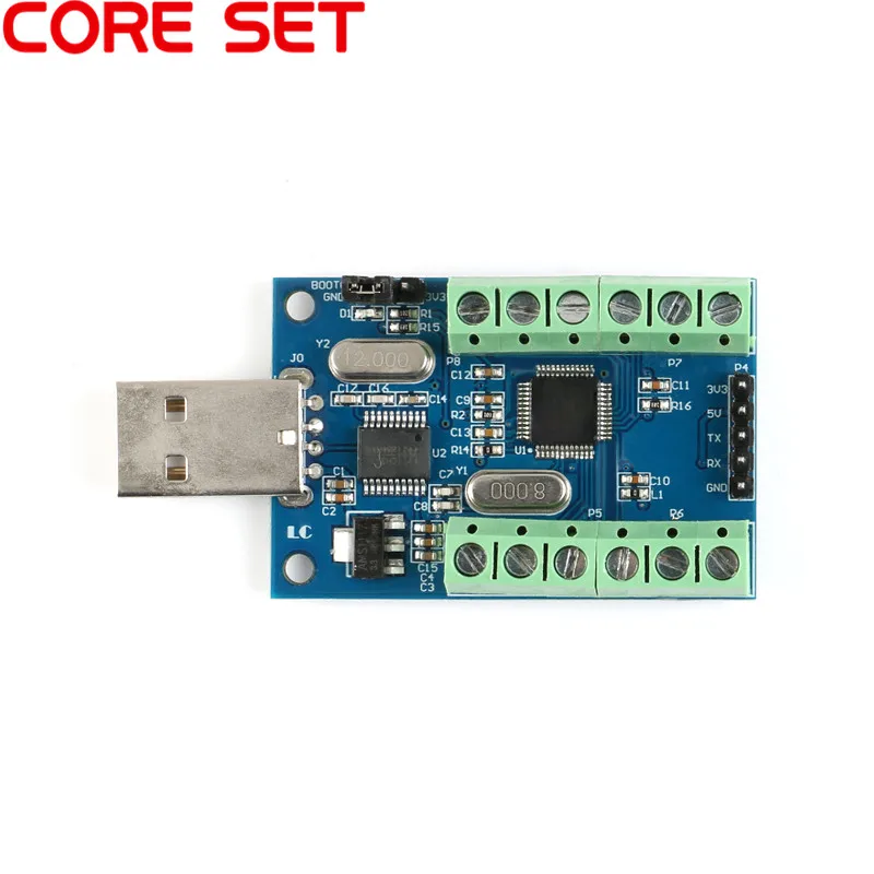 10 каналов 12 бит AD выборки сбора данных STM32 коммуникационная плата интерфейса UART ADC модуль STM32F103C8T6 USB интерфейс